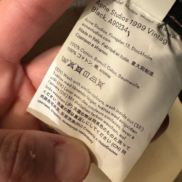 Acne Studios 1999 Vintage Black Bla Konst Denim Jacket - Picture 5 of 6